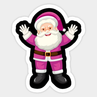 Retro Vintage Pink Santa Claus Sticker